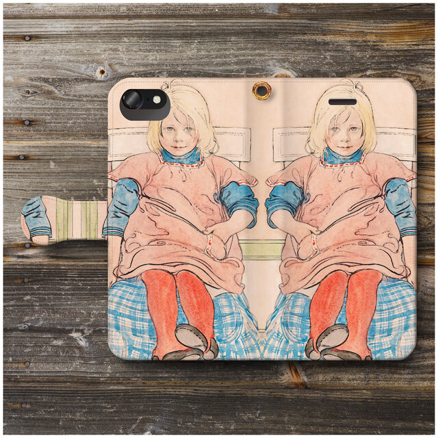 【カールラーション アンジュ】スマホケース手帳型 全機種対応 絵画 人気 プレゼント iPhoneXR