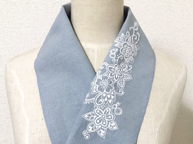 刺繍半襟・うたかたの画像1枚目