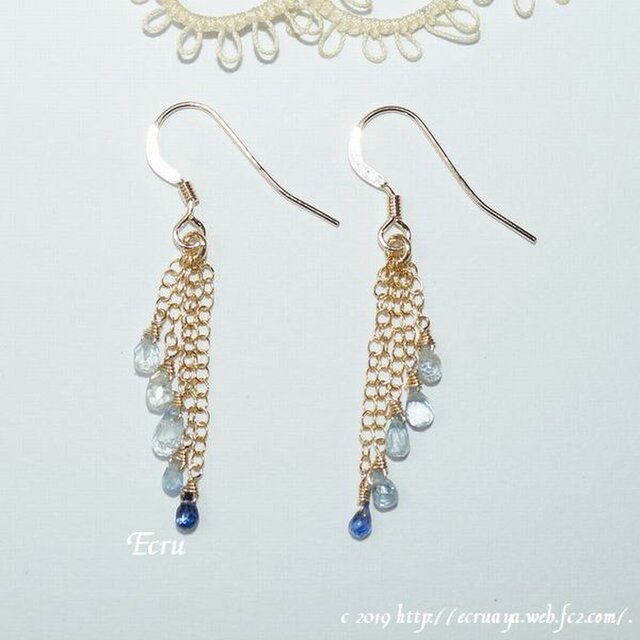 *慈愛*非加熱サファイアのピアス