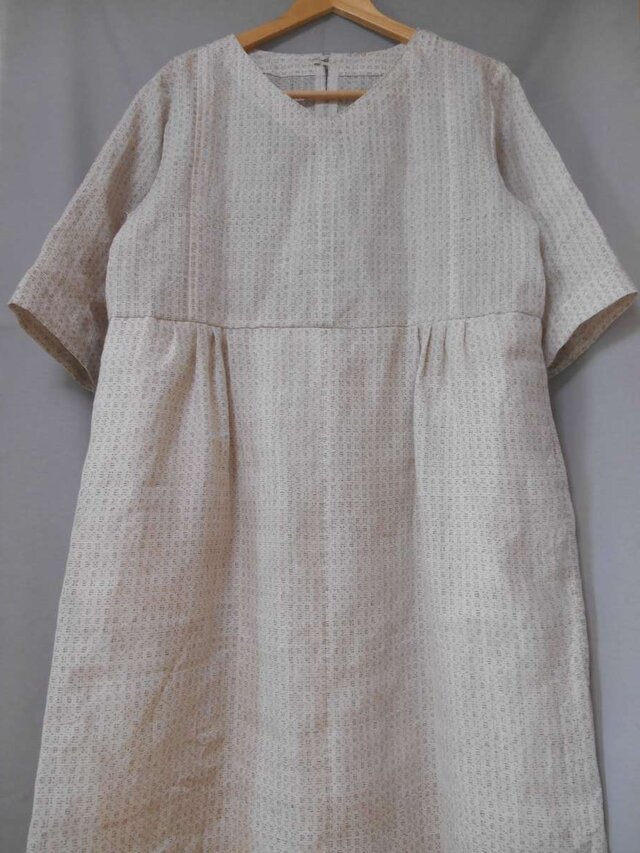 夏の麻着物のリメイクワンピースの画像1枚目
