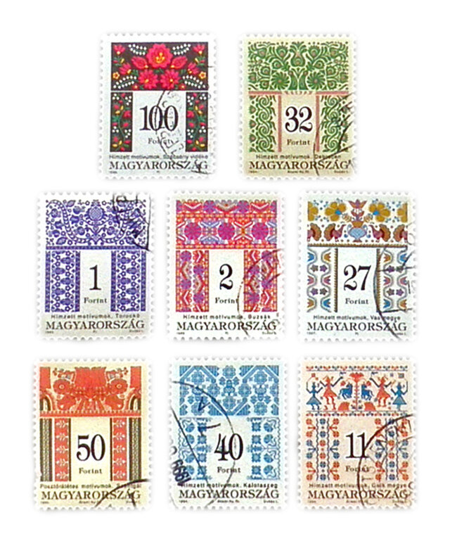 ハンガリー 刺繍切手 未使用 16枚セット - コレクション