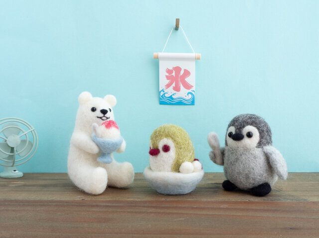 【再販】ペンギンちゃんとしろくまくん【ペンギンかき氷】の画像1枚目