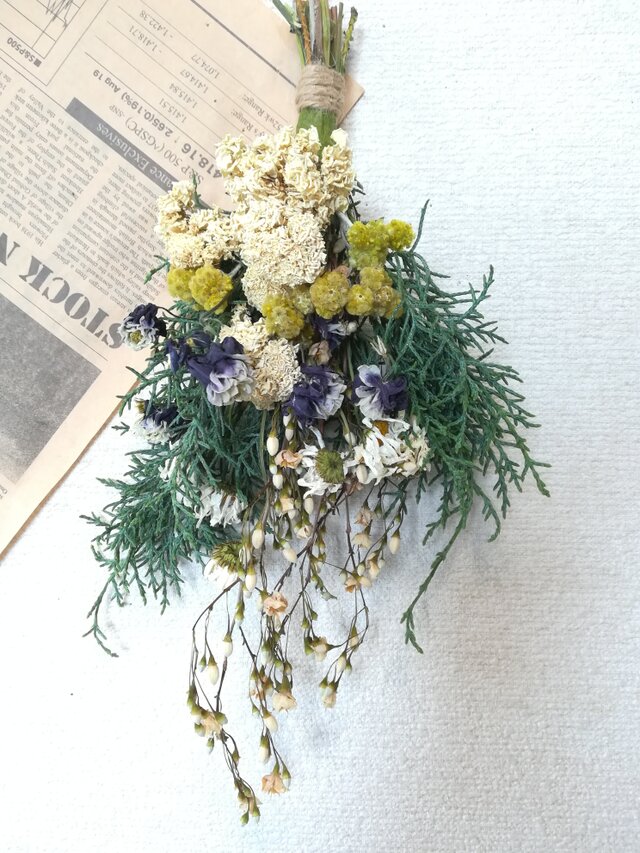 [送料無料]ドライフラワースワッグ◆初夏の野花、