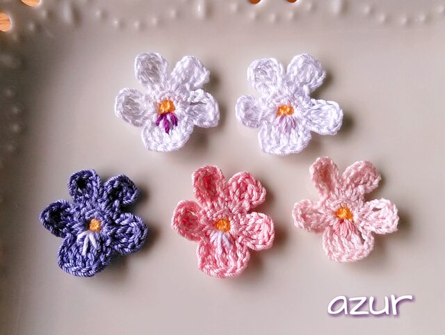 スミレの花のモチーフ・5枚 | iichi 日々の暮らしを心地よくする