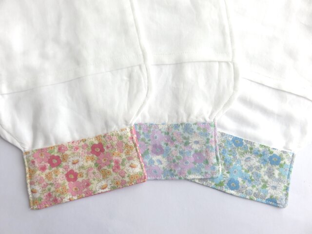 送料無料*6重ガーゼ汗取りパッド*3枚セット*YUWA小花柄の画像1枚目