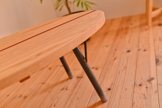 格安特売アンティーク/DIY製品/サーフボード型テーブル/西海岸風 サイドテーブル