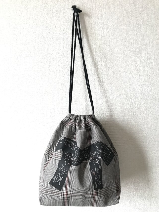 馬柄 マチつき 巾着の画像1枚目