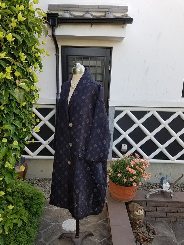 着物リメイク 手作り 夏大島 コート | iichi 日々の暮らしを心地よく