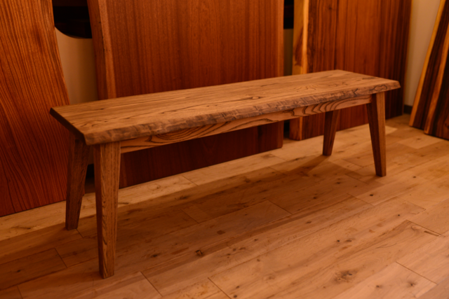 ★栗★クリ 耳付き ２面鉋済 【329】 厚31㎜★良質材★トラフ杢 