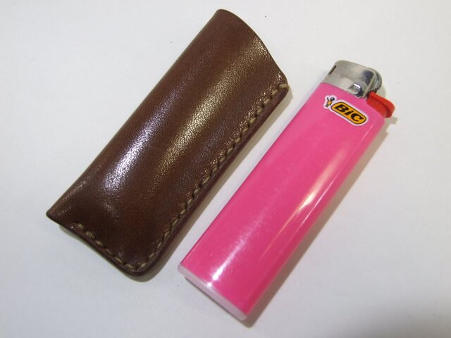 BICスリムライター J23用ケース サドル焦げ茶xベージュ | iichi 日々