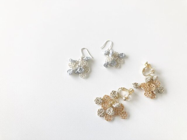フリンジピアス/ゴールド、シルバーの画像1枚目