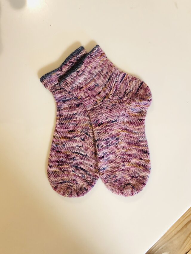 No.114送料込手編み靴下