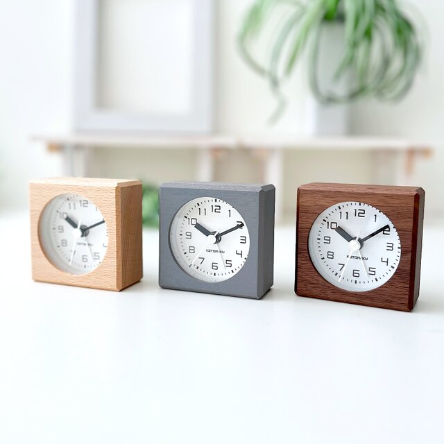 KATOMOKU alarm clock 7 ナチュラル km-99NA 目覚まし時計 木製 小さい