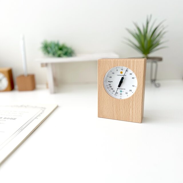 KATOMOKU 湿温度計1 ナチュラル km-101NA エンペックス製使用 木製 インテリア