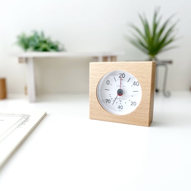 KATOMOKU 湿温度計2 ナチュラル km-102NA エンペックス製使用 木製 インテリア
