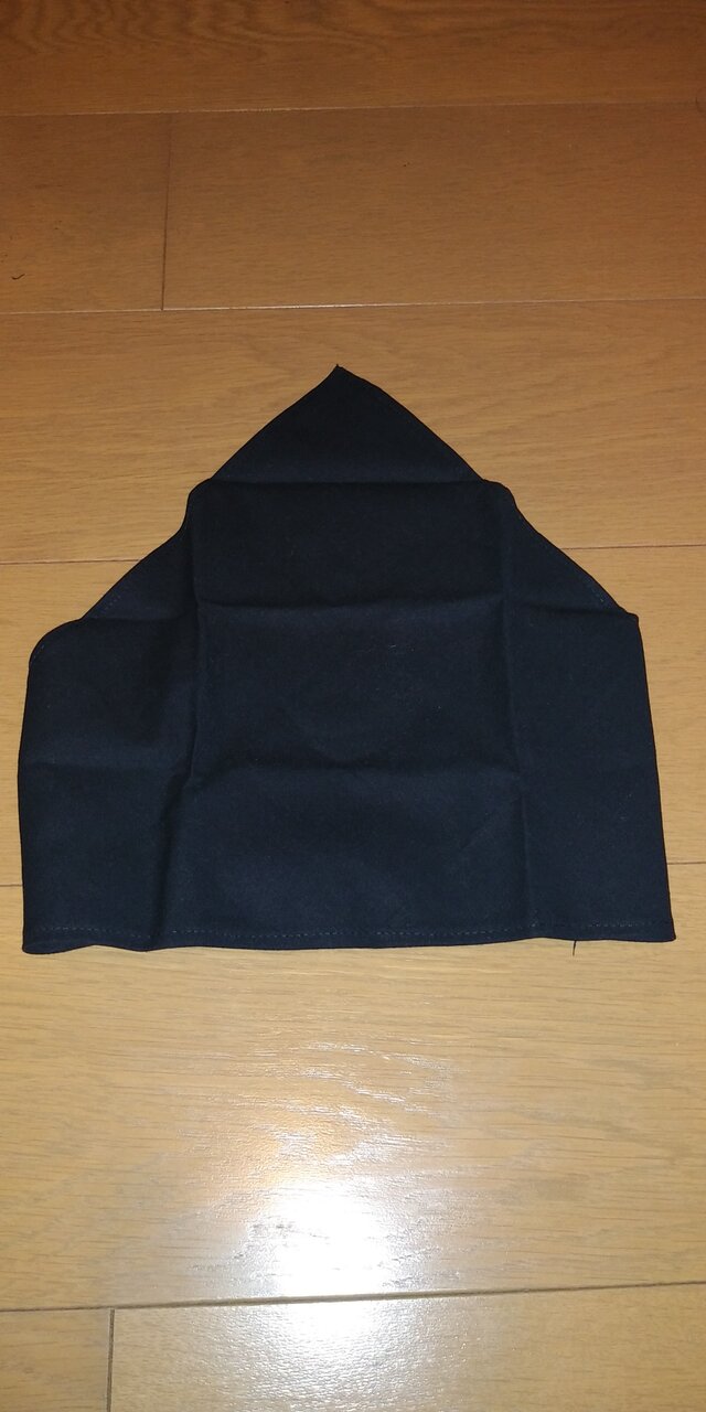 ハンドメイド 子供用三角巾 黒無地 の画像1枚目