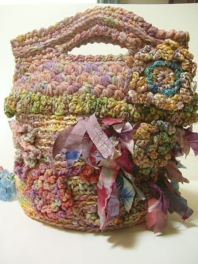 ♪花hana花♪ウールナイロンりりやーんモチーフBAGの画像1枚目