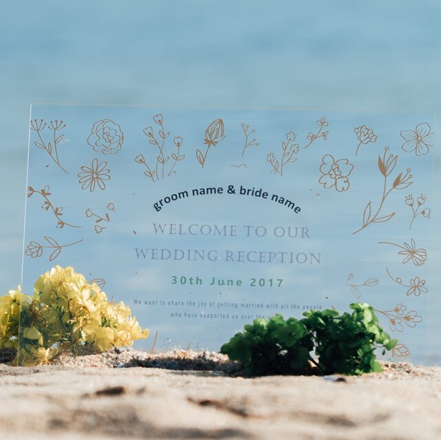 国内最安値 ウェルカムボード 名入れ ガラス風 結婚式 玄関 二次会 印刷 シンプル 大人 アクリル コンパクト 在庫限りセール Thebridgenj Org