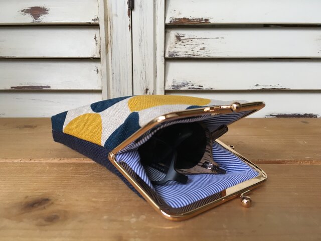 ハンドメイド　市松模様　ポーチ　メガネケース　ペンケース　など 楽天市場】がま口めがねケース メガネケース ペンケース 丹後