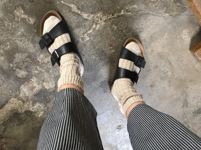 サルエルパンツ ヒッコリーの画像1枚目
