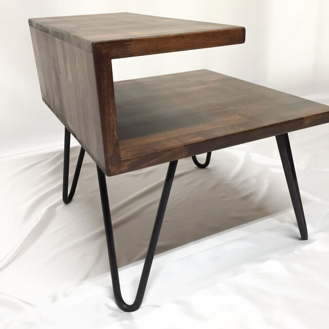 オーダーメイド 職人手作り アイアンウッド サイドテーブル ミニテーブル テーブル 家具 木目 机 無垢材 天然木 LR2018