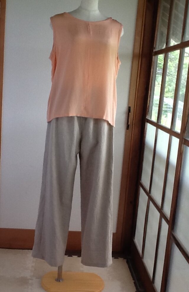 麻のワイドパンツ
