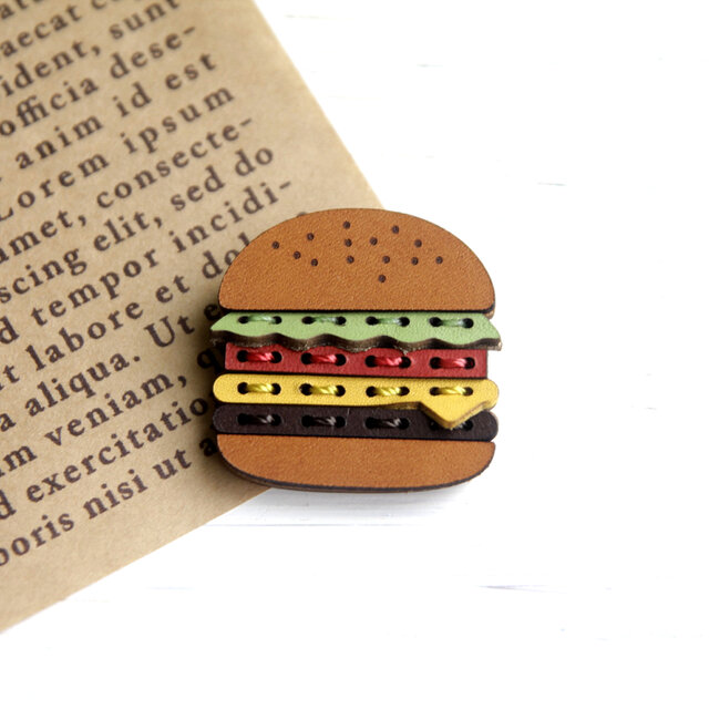 ハンバーガーのピンズの画像1枚目