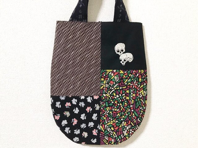 浮世絵刺繍バッグ＊伊藤若冲「髑髏図」 | iichi 日々の暮らしを
