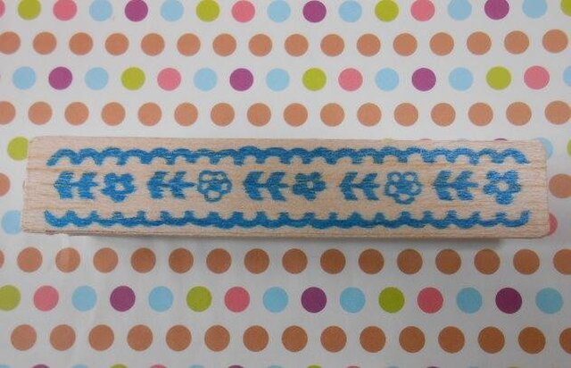 消しゴムはんこ ライン チロリアン風(送料無料)の画像1枚目