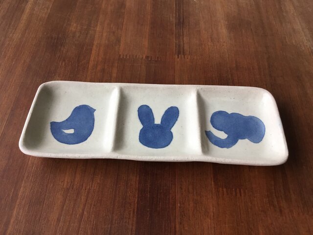 三つ豆皿 どうぶつの画像1枚目