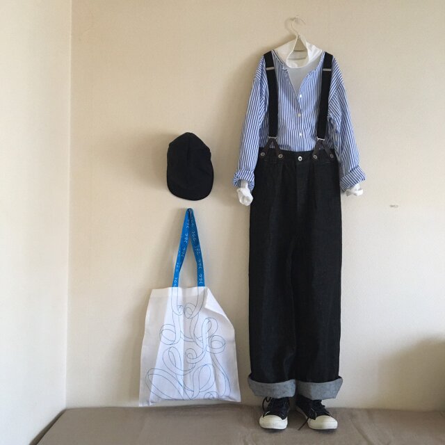 コットン100ボタンブラウス(ストライプ)の画像1枚目