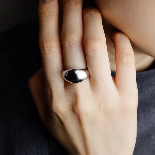 silver925〉Plump ring 7〜28号［wide］ぽってりシルバーリング<r_15