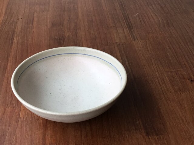 平ボウル 釉彩呉須線の画像1枚目