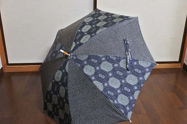 着物リメイク 大島紬の日傘 | iichi 日々の暮らしを心地よくする