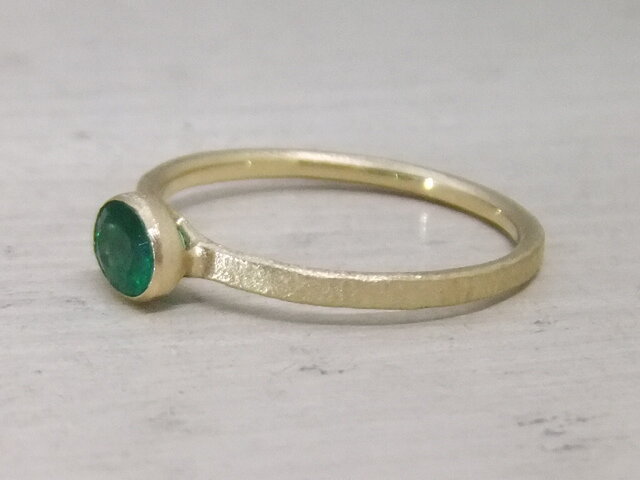 emerald＊K18 ring | iichi ハンドメイド・クラフト作品・手仕事品の通販