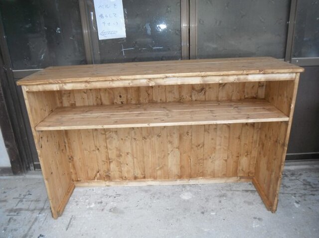 受注製作□北欧カウンターテーブル【1200】棚付；ミディアム | iichi