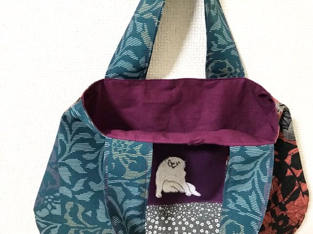 手刺繍日本画バッグ 長沢芦雪 白象黒牛図屏風 の犬 Iichi ハンドメイド クラフト作品 手仕事品の通販