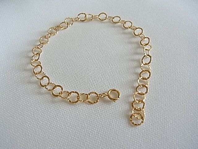 サイズフリー！ 14KGF Simple Round Chain ブレスレット | iichi