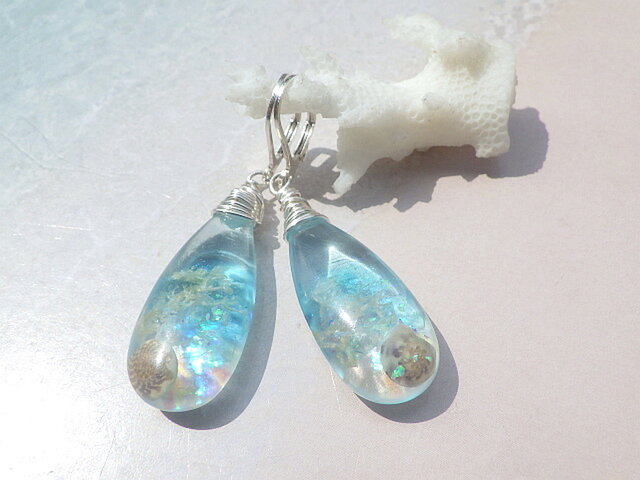 Under Water Drop 海底の世界 ピアス/イヤリング *sv925* | iichi 日々