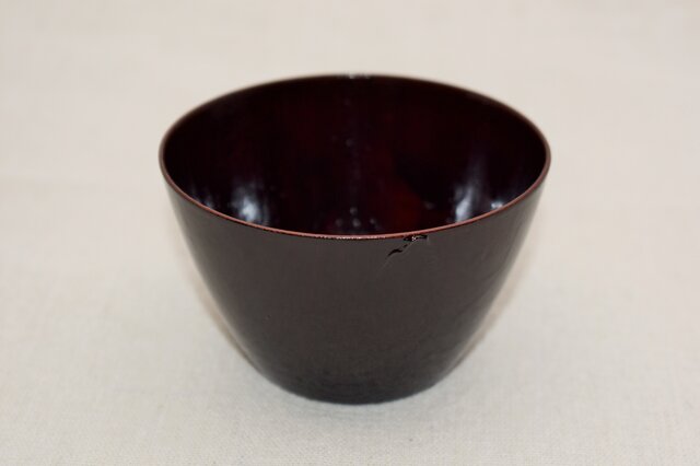カップ 黒漆朱漆溜塗の画像1枚目
