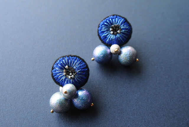 K18 Pt900 月、星、地球、惑星 モチーフ ピアス ピンクゴールド イエローゴールド プラチナ 揺れが可愛い 刻印有 テイクアップ TAKE-UP ［セカンドピアス］ K18月星ピアス （イエロー