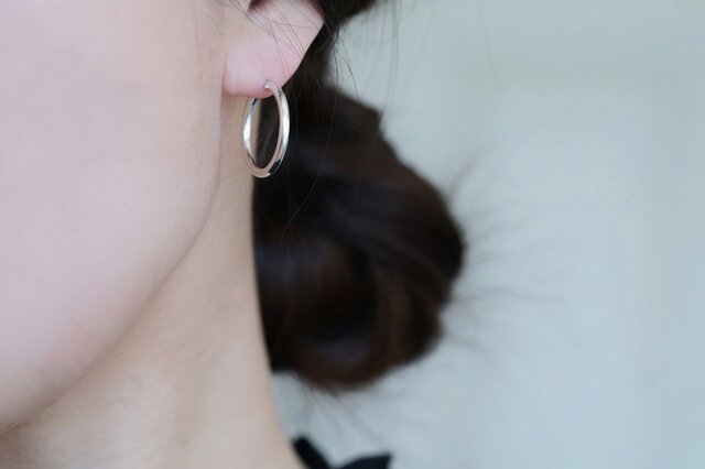 SILVER925 フープピアス-22mm | iichi 日々の暮らしを心地よくする