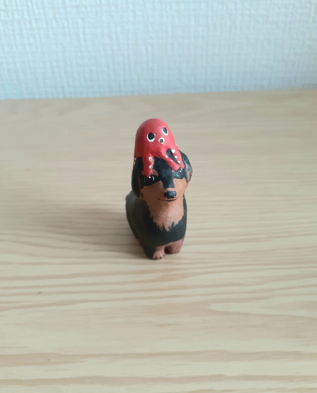 ワンにタコ ミニチュアダックス ブラックタンの画像1枚目