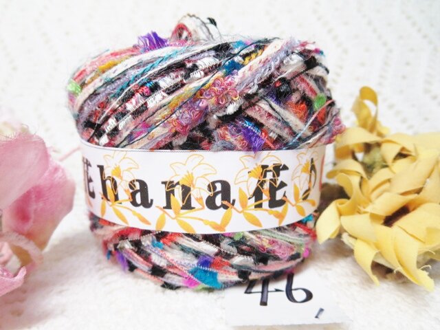 ♪花hana花♪オリジナル引き揃え糸80g㊻2玉の画像1枚目