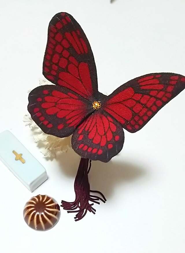 蝶のかんざし(大)アサギマダラの画像1枚目