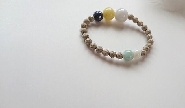 翡翠の北投石ブレスレット | iichi 日々の暮らしを心地よくする