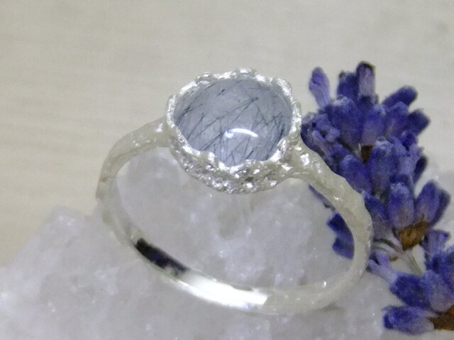 インディゴクォーツ*925 lace ringの画像1枚目