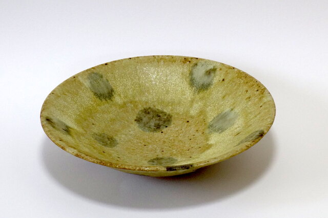 萌黄釉鉢(水玉)の画像1枚目