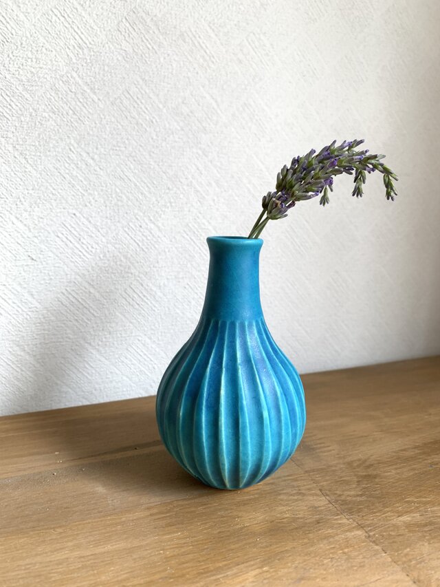 3 花瓶　ターコイズブルー