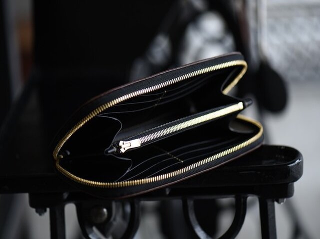 ミネルバボックス Lファスナー ハンドメイド 二つ折り財布 やや
